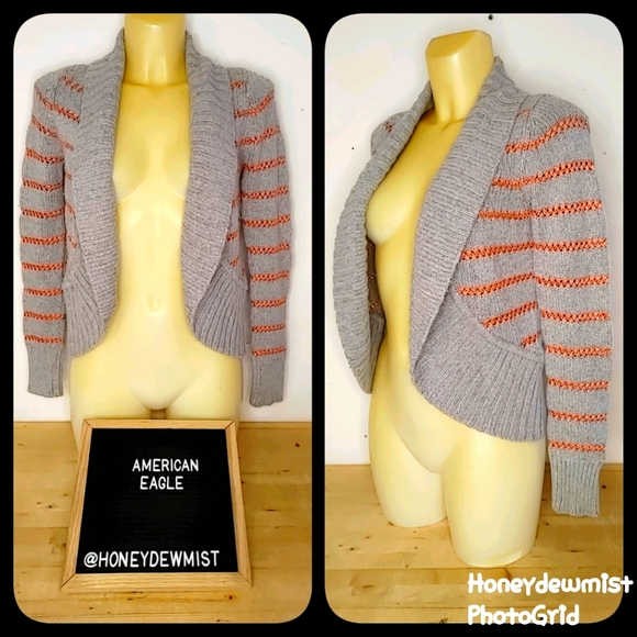 American Eagle Outfitters Sweaters - 🌹5/25🌹AMERICAN EAGLE Thick Cable Knit Open Front Cardigan